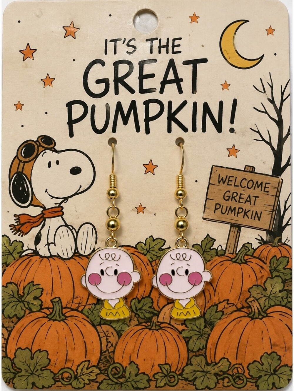 It's The Great Pumpkin Charlie Brown Hypoallergenic Earrings